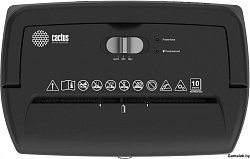 Шредер Cactus CS-SH-10-21-5X18 (секр.P-4) перекрестный 10лист. 21лтр. скрепки скобы пл.карты