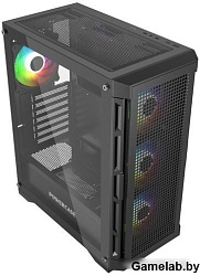 Powercase Корпус Powercase Корпус Powercase Ultimate Black, Tempered Glass, 4x 120mm ARGB fans, ARGB