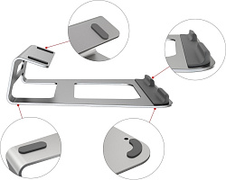 Подставка для ноутбука Cactus CS-NB-AL 15.4" 235x235 серебристый