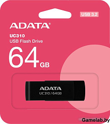 Флэш-накопитель USB3 64GB UC310-64G-RBK ADATA