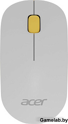 Мышь Acer OMR200 желтый оптическая (1200dpi) беспроводная USB для ноутбука (2but)