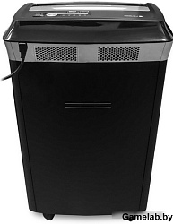 Шредер Heleos УМ35-4 черный (секр.P-4) фрагменты 23лист. 35лтр. скрепки скобы пл.карты CD