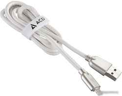 ACD Кабели USB ACD USB кабель ACD-Allure Lightning ; USB-A Кожа, 1м, белый (ACD-U926-P5W)