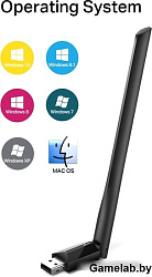 Сетевой адаптер WiFi TP-Link Archer T2U Plus USB 2.0 (ант.внеш.несъем.) 1ант.