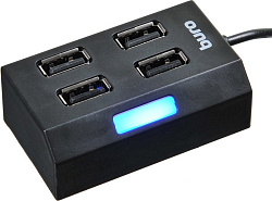 Разветвитель USB 2.0 Buro BU-HUB4-U2.0 4порт. черный