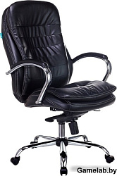 Кресло руководителя Бюрократ T-9950 черный эко.кожа крестов. металл хром