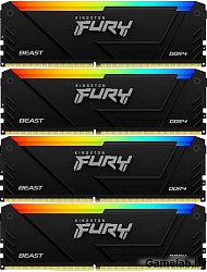 Память DDR4 4x8GB 3200MHz Kingston KF432C16BB2AK4/32 Fury Beast RGB RTL Gaming PC4-25600 CL16 DIMM 2