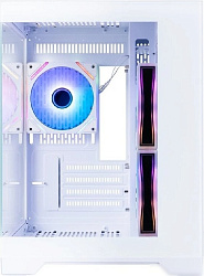 Корпус 1STPLAYER MEGAVIEW MV6-TP ARGB White / mATX / 3x120mm ARGB fans / MV6-TP-WH-2FC7R-W-1FC7-W