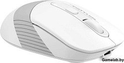 Мышь A4Tech Fstyler FG10CS Air белый/серый оптическая (2000dpi) silent беспроводная USB для ноутбука