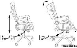 Кресло руководителя Бюрократ CH-883 слоновая кость искусственная кожа крестовина металл хром