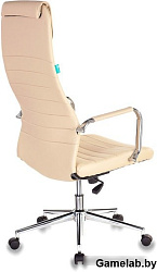 Кресло руководителя Бюрократ KB-9N/ECO бежевый искусственная кожа с подголов. крестовина металл хром