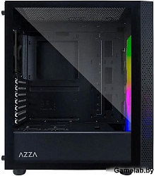 Корпус Azza Celesta F черный без БП ATX 5x120mm 5x140mm 2xUSB2.0 1xUSB3.0 audio bott PSU