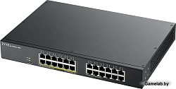 Smart L2 коммутатор PoE+ Zyxel GS1900-24EP, rack 19", 24xGE (12xPoE+), бюджет PoE 130 Вт