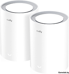 Бесшовный Mesh роутер Cudy M1800(2-Pack) AX1800 10/100/1000BASE-TX белый (упак.:2шт)