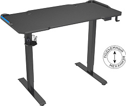 Стол для компьютера Cactus подъёмный столешница МДФ карбон каркас черный (CS-ED-GBK)