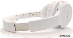 Гарнитура накладные Hyundai H-HP101 белый беспроводные bluetooth оголовье