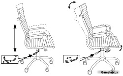 Кресло руководителя Бюрократ CH-883 черный искусственная кожа крестовина металл хром