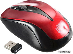 Мышь Oklick 675MW черный/красный оптическая (800dpi) беспроводная USB (2but)