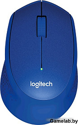 Мышь Logitech M330 Silent Plus синий оптическая (1000dpi) silent беспроводная USB (2but)
