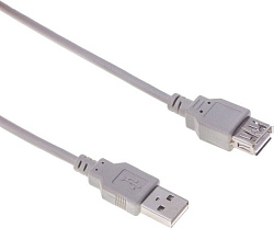 Кабель Buro BHP RET USB_AF18 USB A(m) USB A(f) 1.8м серый блистер