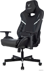 Кресло игровое Knight Thunder 5X черный эко.кожа крестов. металл