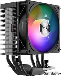 Кулер PCCooler R400 ARGB BK S115X/1200/1700/AM4/AM5 (TDP 180W, 90mm ARGB Fan, 4 тепловые трубки 6мм,