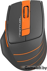 Мышь A4 Fstyler FG30 серый/оранжевый оптическая (2000dpi) беспроводная USB (5but)