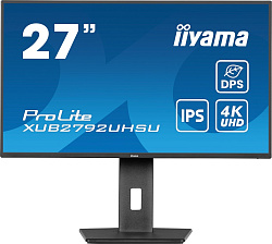 Монитор Iiyama 27" XUB2792UHSU-B6 черный IPS LED 4ms 16:9 DVI HDMI M/M матовая HAS Piv 1300:1 350cd 