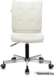 Кресло Бюрократ CH-330M молочный Velvet 20 крестовина металл хром