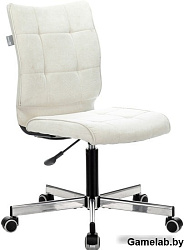 Кресло Бюрократ CH-330M молочный Velvet 20 крестовина металл хром