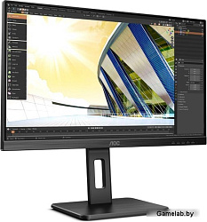23,8" AOC 24P2Q 1920x1080 75Hz IPS LED 16:9 4ms D-Sub DVI HDMI DP 4*USB3.2 50M:1 1000:1 178/178 250c