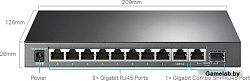 Коммутатор TP-Link TL-SG1210MPE 9G 1GBIC 8PoE+ 123W неуправляемый