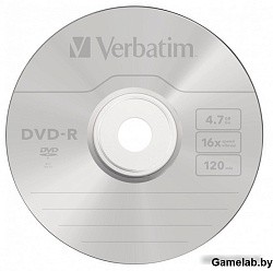 Диск DVD-R Verbatim 4.7Gb 16x Slim case (1шт) (43547)