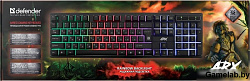 Клавиатура USB ARX GK-196L RU BLACK 45196 DEFENDER