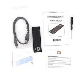 Внешний корпус SSD AgeStar 31UBNV5C NVMe USB3.2 алюминий черный M2 2280 M-key
