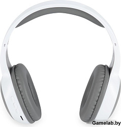 Гарнитура накладные Digma BT-15 белый/серый беспроводные bluetooth оголовье (BT-15W)