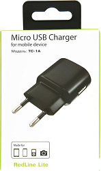 Зарядное устройство Red Line Lite USB 1A TC-1A Black