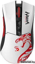 Мышь A4Tech Bloody R90 Plus Naraka белый/рисунок оптическая (5000dpi) беспроводная USB (7but)