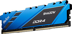 Модуль памяти DDR4 Netac Shadow 8GB 3200MHz CL16 1.35V / NTSDD4P32SP-08B / Blue / with radiator