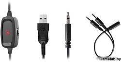 Наушники с микрофоном A4Tech Bloody G575P черный 2м мониторные оголовье (G575P 4PIN+USB/BLACK)