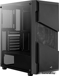 Корпус Aerocool Menace Saturn FRGB-G-BK-v1 черный без БП ATX 4x120mm 2xUSB2.0 1xUSB3.0 audio bott PS