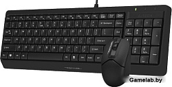 Клавиатура + мышь A4Tech Fstyler F1512 клав:черный мышь:черный USB