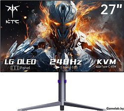 KTC Монитор 27" KTC G27P6 Black-Silver (OLED, 2560x1440, HDMI+HDMI+DP+Type C 65W, 0.03 ms, 178°/178°