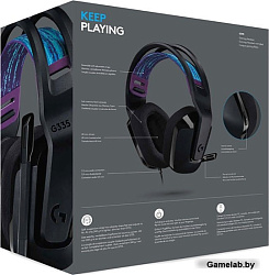 Наушники с микрофоном Logitech G335 черный накладные оголовье (981-000978)