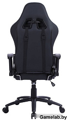 Кресло игровое Cactus CS-CHR-030BLS черный/серебристый эко.кожа с подголов. крестов. сталь