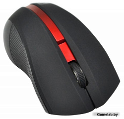 Манипуляторы* Мышь Oklick 615MW черный/красный оптическая (1000dpi) беспроводная USB (2but)615MW 