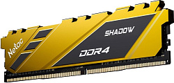 Модуль памяти DDR4 Netac Shadow 16GB 3200MHz CL16 1.35V / NTSDD4P32SP-16Y / Yellow / with radiator
