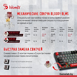 Клавиатура A4Tech Bloody S87 Energy механическая черный/красный USB for gamer LED (S87 USB ENERGY RE