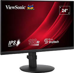 Монитор ViewSonic 23.8" VA2408-HDJ черный IPS LED 5ms 16:9 HDMI матовая HAS Piv 1000:1 250cd 178гр/1