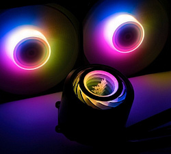 Система водяного охлаждения Valkyrie Jarn 240 ARGB Black / 2x120mm ARGB fans, 250W TDP, 34dBA / HW C
